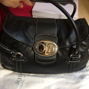❤️❤️ Christian Dior Black Leather Satchel